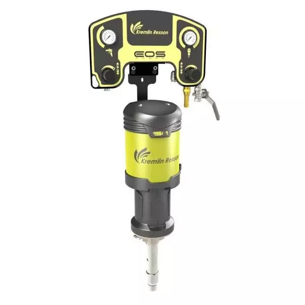 EOS 15C25 Airmix paint pump with pressure controls and lower fluid section