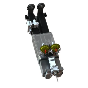 INTEC 2K dosing unit with twin feed systems and dispensing nozzle