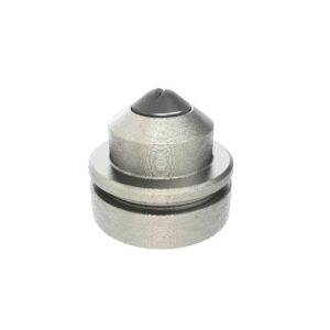 Metallic Airmix spray tip with a dark spray orifice on a white background