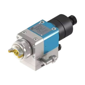 A25 F Flowmax automatic airspray spray gun with blue and silver body and black rear nozzle