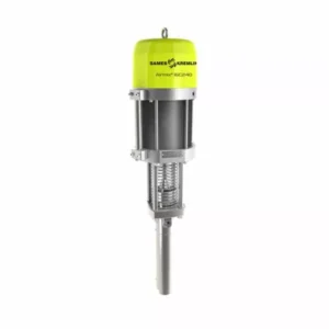 Kremlin Airmix 16C240 paint pump with a yellow top and stainless steel body