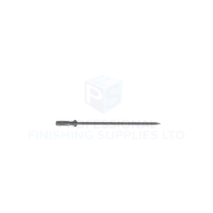 Single magnetic tattoo needle with a dark grip and pointed metal shaft on a white background
